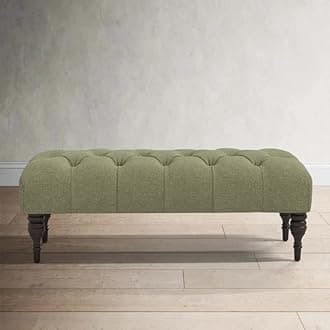 Homevibes Storage Zeno Ottoman with Hidden Compartment, Rectangular 2 Seater Ottoman, Living Room Furniture, Storage Ottomans for Office, Bedroom, Living Room (Ivory) (Light Grey)