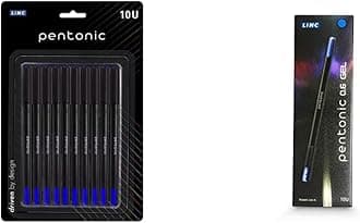 PentonicLINC Ball Point Pen (Pack of 10) 0.6mm Gel Pen (Pack of 10, Blue Ink)