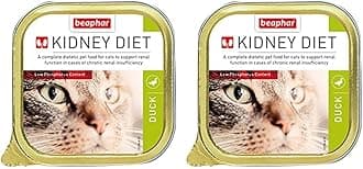 Beaphar | Kidney Diet for Cats | Supports Renal Function | Renal Insufficiency | Vet Recommended | Kidney Care | Low Protein & Low Phosphorus | Duck Flavour | 100g (Pack of 2)