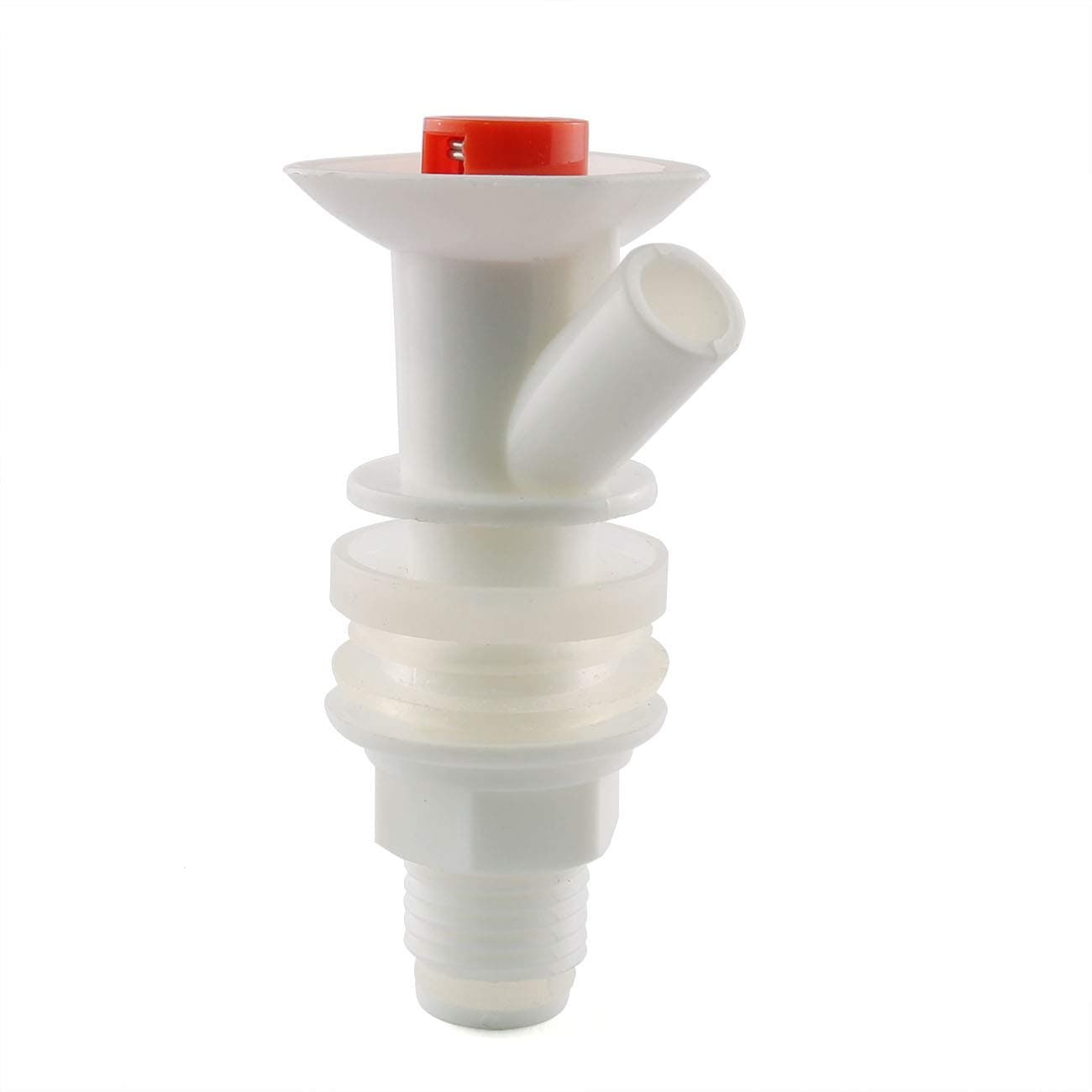 E-Outstanding Cooler Faucet White Push-Button Plastic Water Cooler Spigot With Seal Rings for Rubbermaid Gott Cooler Valve