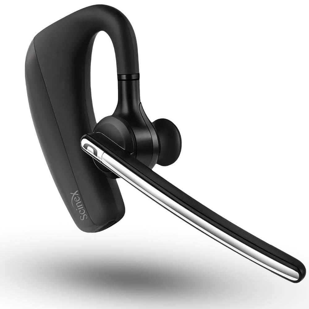 Scinex gLite Bluetooth Headset for Trucker Bluetooth Headset with Mic, Bluetooth Over The Ear Headphones, Wireless Headset with Microphone, Bluetooth Earpiece Wireless Headphones (Black)