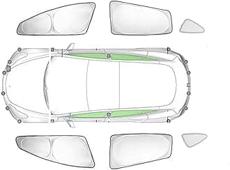 Car Window Shades for Toyota Fortuner 2006-2016,Privacy Sun Shade Set for Front Windshield Side and Rear Windows,Keep Your Car Cooler,Side 6PCS