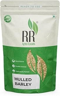 R R AGRO FOODS Hulled Barley 500 GM | Naturally Processed | Barley Without Husk Pack of 1