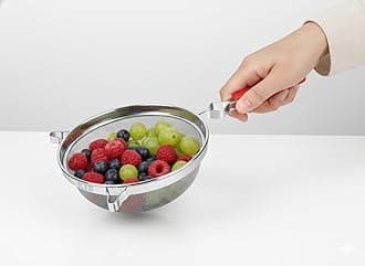Stainless Steel Soup & Juice Strainer/Liquid Filter Size - 21.5 Cm X 36 Cm X 8 Cm - (21 Cm),Silver