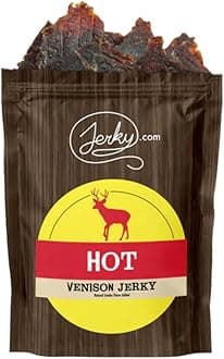 Exotic Hot Venison Jerky - Wild Game Meat Snacks, Exotic Snacks, High-Protein, All-Natural, No Added Preservatives - Healthy Snacks for Adults - 1.75 oz. (Pack of 1)
