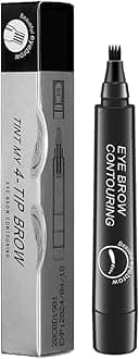 Beard Color Pen for Men - Waterproof & Sweat Resistant Mustache Dye, Natural Looking Beard Filler Pencil with Gentle Formula, Long Lasting Gray Coverage, Easy Application for Home & Barber Use (Black)