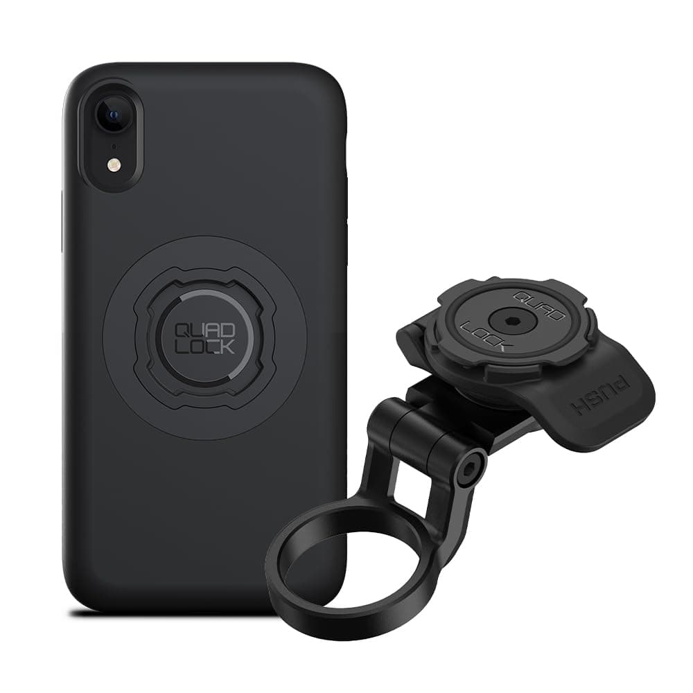 Quad Lock Stem Cap Mount (Adjustable) Bike Kit with iPhone XR MAG Phone Case