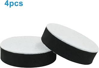 LifCratms 4 Pcs Round Furniture Bed Risers, Self-Adhesive Sofa Tables Risers Adds 1/2" Height with Felt Pad (Black, 2.56" Width)