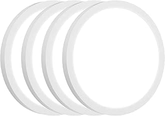 LED Flush Mount Ceiling Light Fixture, 100W Equivalent Modern Kitchen Recessed Ceiling Lamp 5000K Daylight White 15W 1200Lm 7 Inch Closet Round Surface Mount for Laundry Bedroom Hallway(Pack of 4)