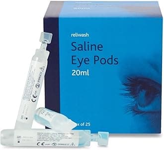 901 Sterile Saline Eyewash 20 mL Ampoules,