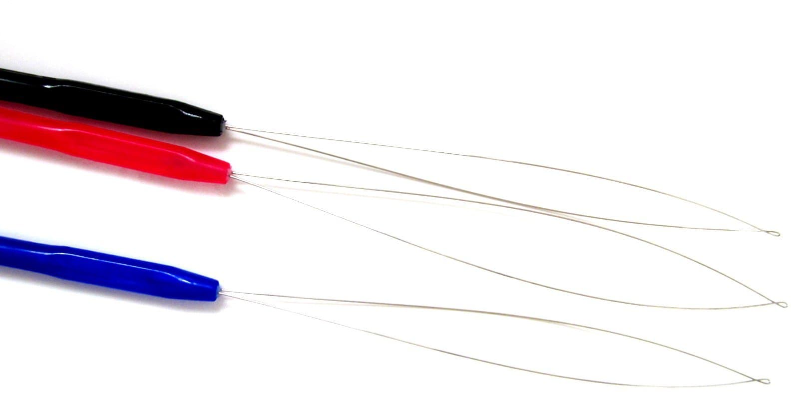 FamilyFirst Tradings 10x Hair Extension Tools- Micro Ring Bead Pulling Hoop Loop Feather Threader I-Tip