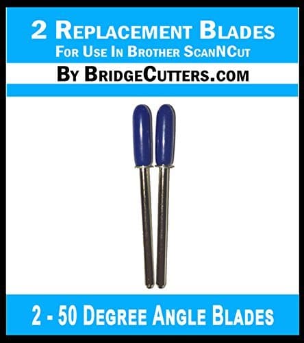 2 Pack Replacement Blades 50 Degree Scan N Cut Machine Compatible with Brother ScanNCut Replacement Blades for Craft Machines requiring a Ring on the Blade