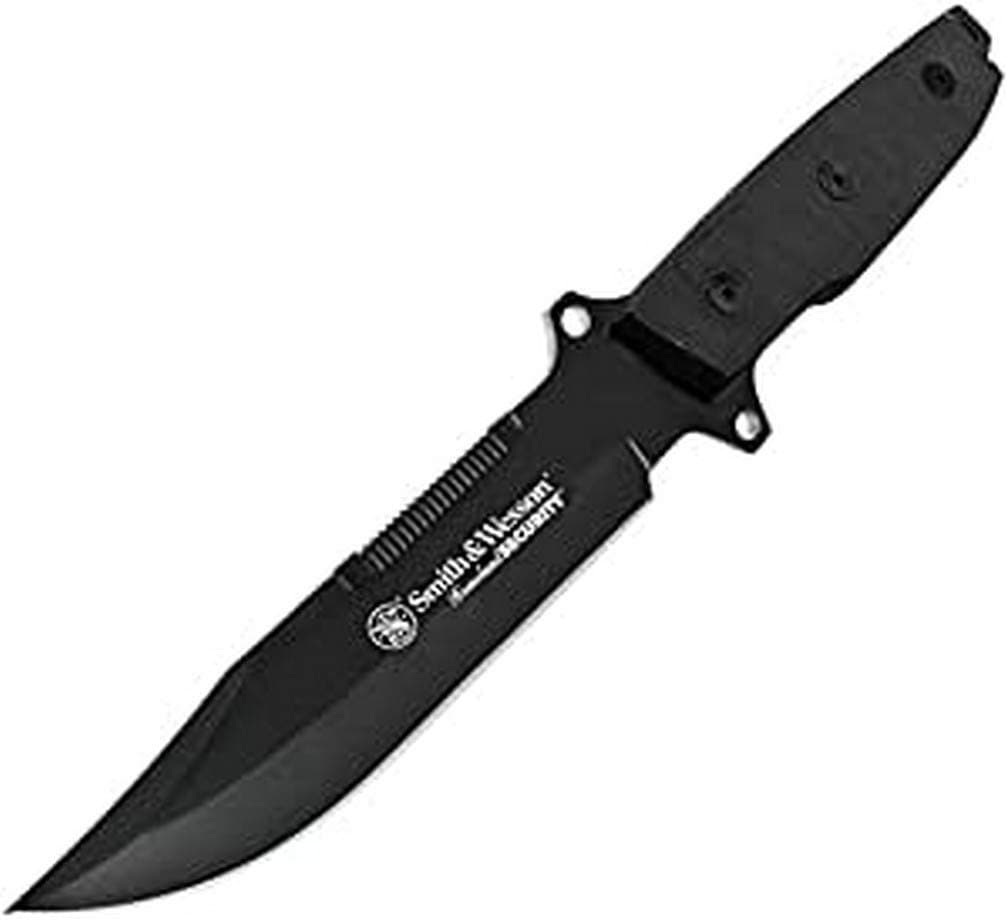 Smith & Wesson CKSUR4N Homeland Security Fixed Blade Drop Point Fixed Blade Knife with Ballistic Belt Sheath