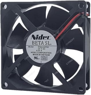 Compatible For Nidec D08A-24TS2 24V 0.23A 8025 8CM 2-Wire cooling fan