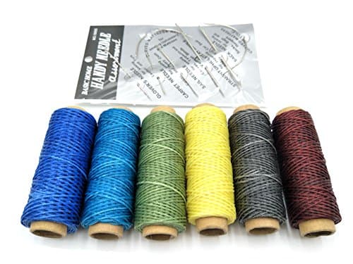 Innetoc 6pcs Waxed Thread for Leather Sewing Leathercraft Tool Stitching Cord Set