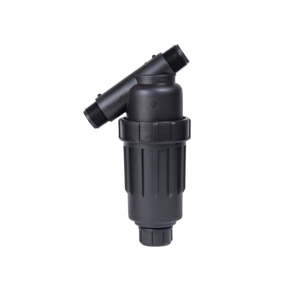 Drip Irrigation Y Filter 155 Mesh 1" Plastic Screen Filter - (1" Pipe Thread With Flush Cap)