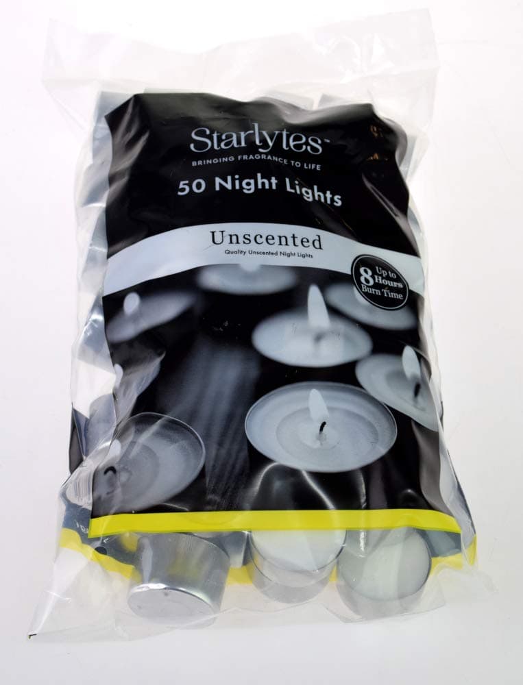 Night Lights Unscented 8 Hours Burn time, 50 Units
