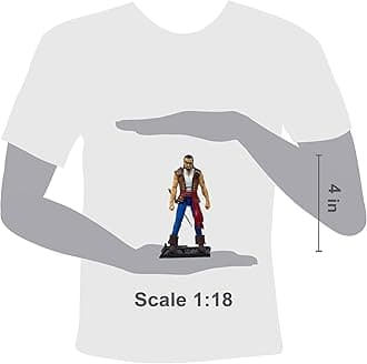 Boss Fight Studio Hero H.A.C.K.S. The Phantom Singh Pirates Action Figure – Highly Articulated Figurine with Accessories Including Alternate Pieces, Holster with Loops, Pistols, Saber, & Stand – 1:18