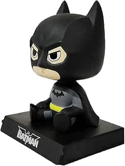 AUGEN Super Hero Batman Action Figure Limited Edition Bobblehead with Mobile Holder for Car Dashboard, Office Desk & Study Table (Pack of 1)