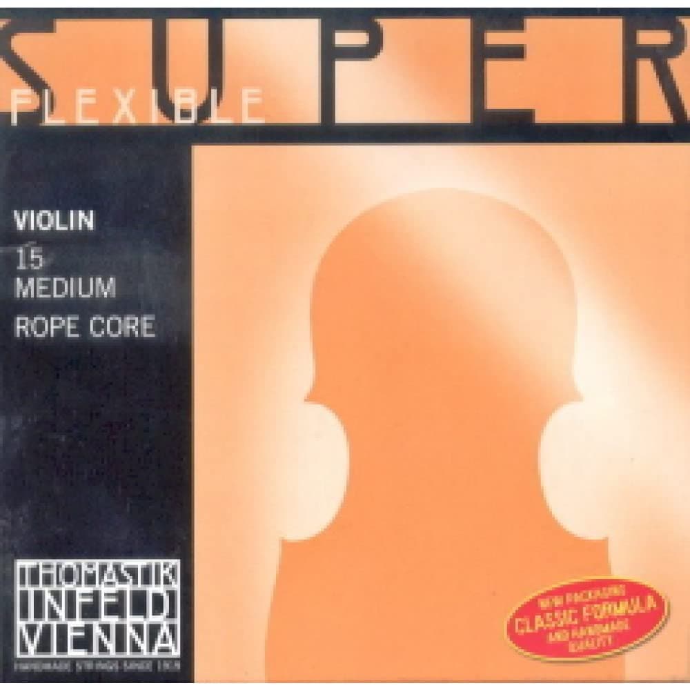 Dr Thomastik-Infeld15 Superflexible Violin Strings, Complete Set, 4/4 Size, Steel Core with Ball End E String