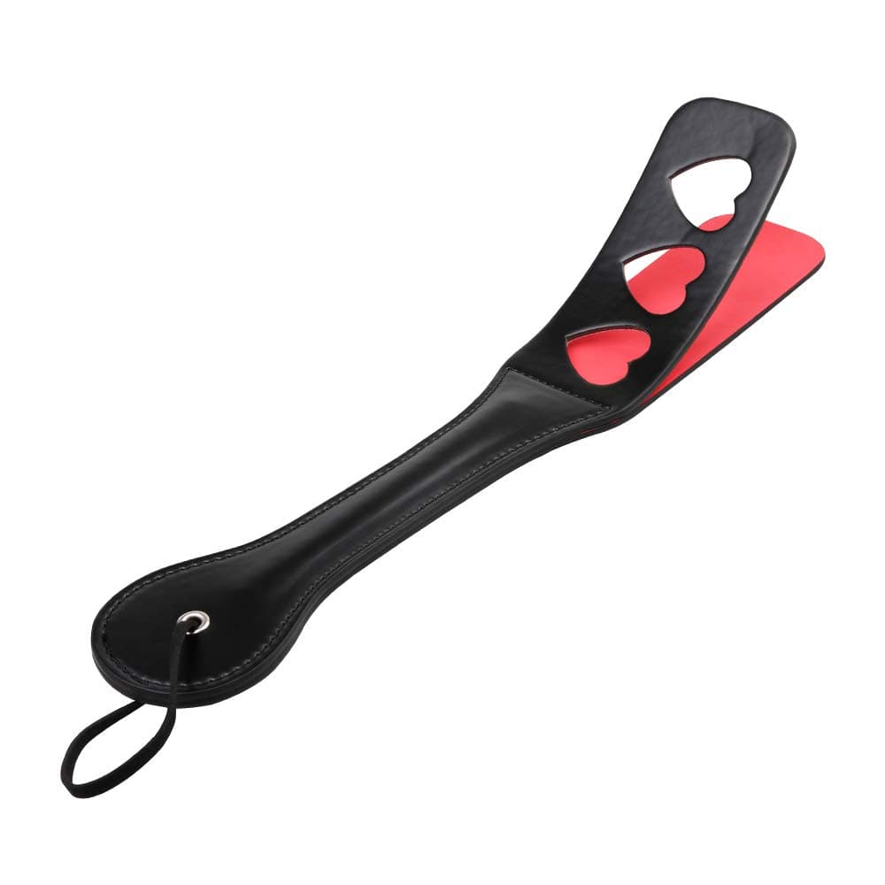Hearts Slapper Leather Paddle