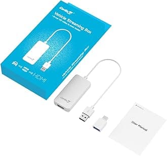 Carlinkit Stick Adapter - Upgrade Your Driving Experience with Original Carplay HDMI Adapter - Seamless Entertainment for Wired CarPlay Vehicles, White, HD2CP