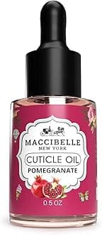 Maccibelle Cuticle Oil 0.5 oz - Heals Dry Cracked Cuticles (Pomegranate, 0.5 Fl Oz)
