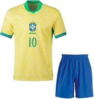 RJM Naimaar 10 Football Team Home Jersey with Shorts 2024 (Kids,Boys,Men)