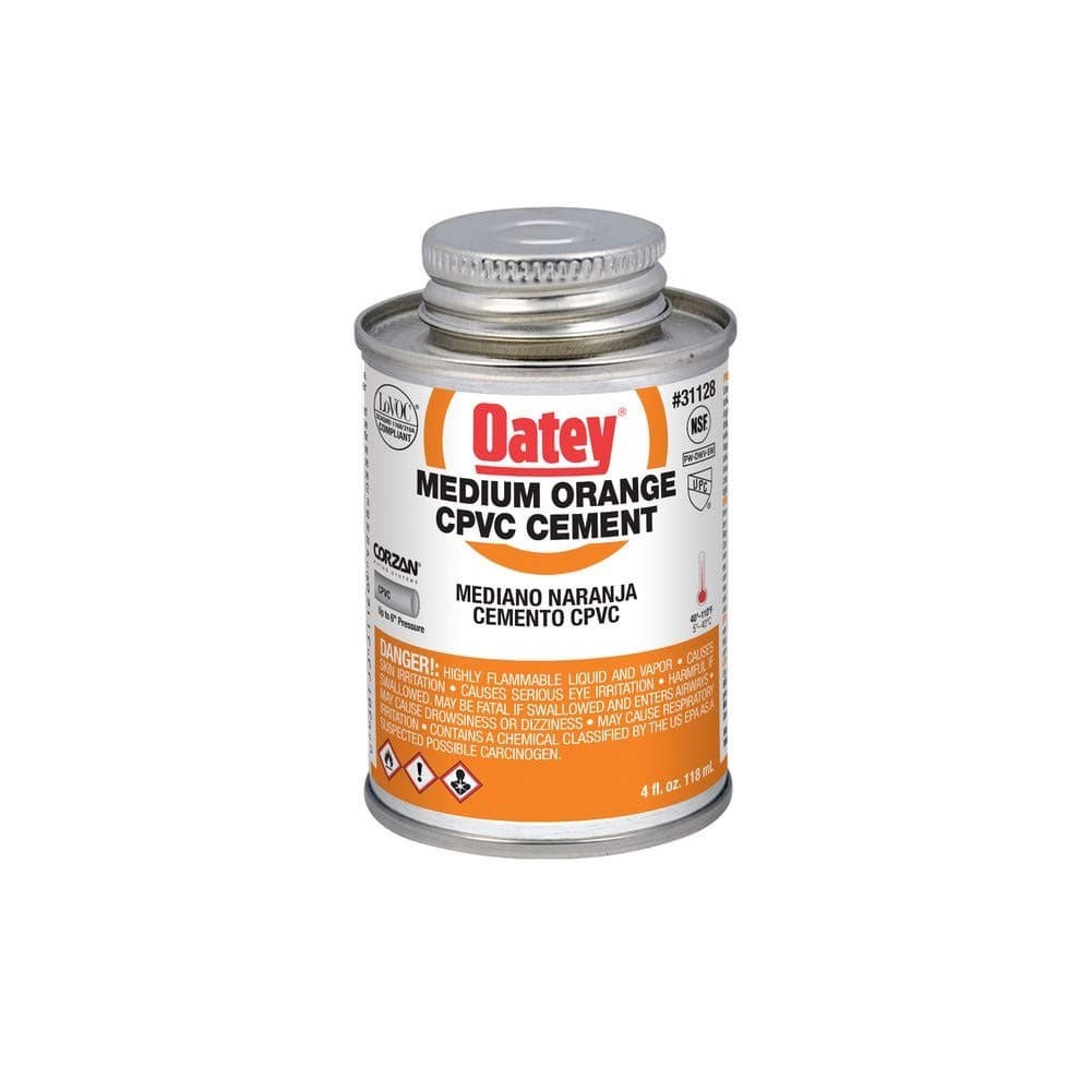 31128 Cement, 4 oz, CPVC Orange
