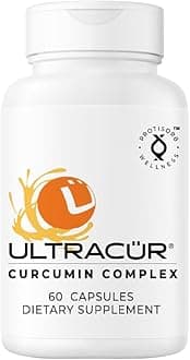 Ultracur Curcumin Complex Supplement - Ultra Bioavailable High Absorption Turmeric Curcumin Supplement for Joint, Muscle & Brain Support - Patented Protisorb for Premium Absorption – 60 Capsules