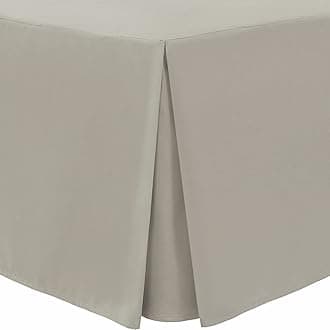 Linen Home Box Pleated Base Valance Sheet SuperKing Bed Skirt Platform Valance Sheets, Microfiber Soft Brushed Easy Care Non Iron (Super King, Linen)