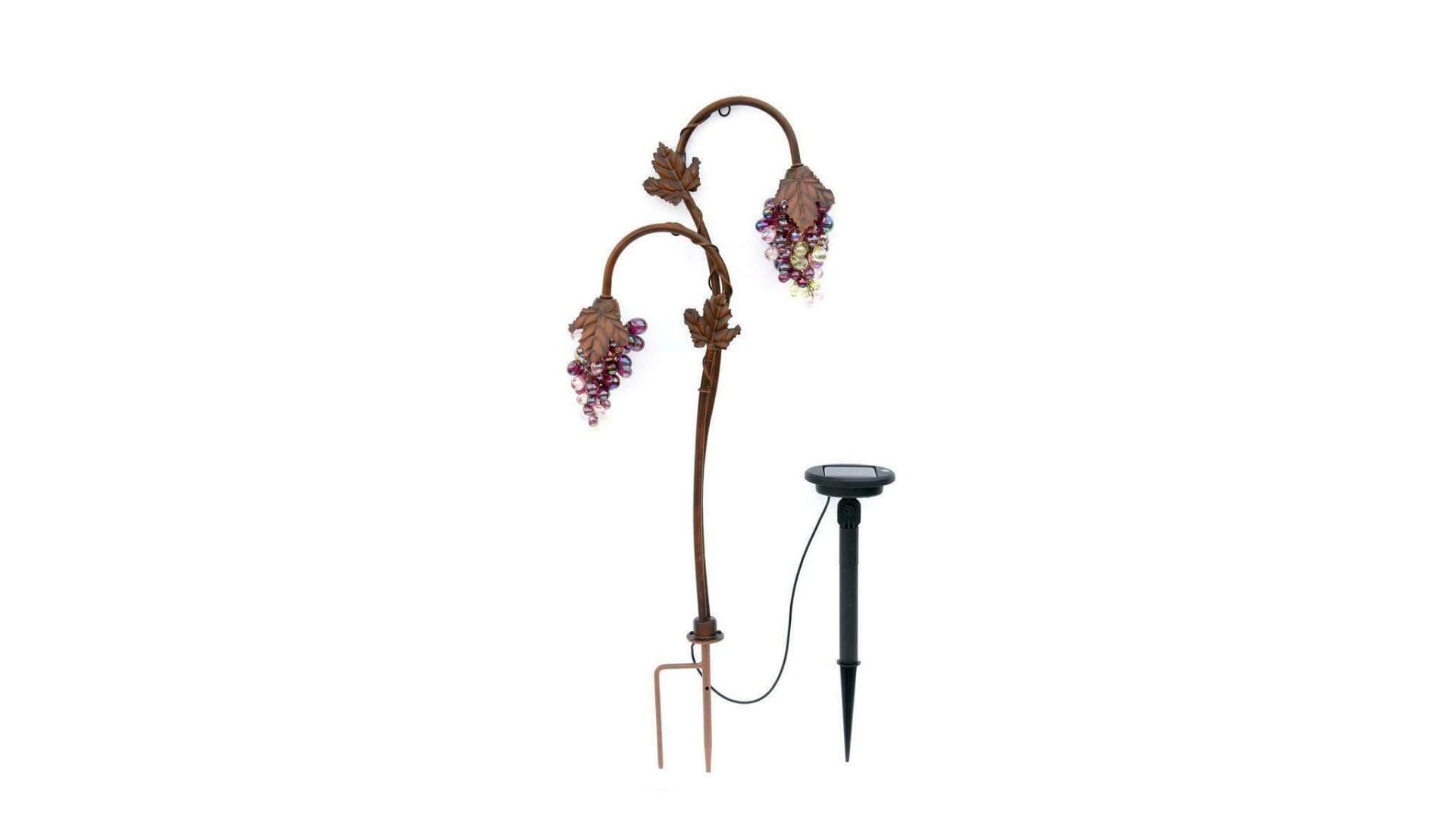 Trendscape Twin Head Grape Lighting Bronze Solar LED Path Light