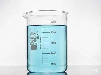 5000ml Borosilicate Glass Beaker – Heat Resistant, Accurate Measurement, Durable & Safe for Laboratory & Kitchen Use