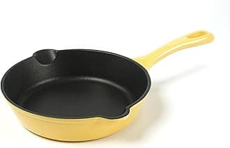 HAWOK Enameled Cast Iron Skillet 8 inch Yellow