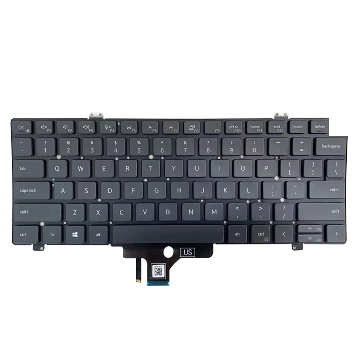 Laptop Replacement US Layout Backlit Keyboard for DELL Latitude 7420 7410 5420 Black