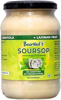 Soursop Fruit Jar 500 gm Pack of 1 | No Preservatives | Soursop Graviola Laxman Phal Fruit | High Vitamin C |