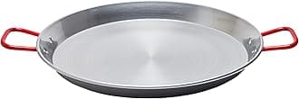 Garcima La Ideal Polished Steel Paella Pan 55cm