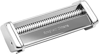 Spaghetti alla Chitarra 150 Attachment for Atlas 150 Pasta Machine – Square-Cut Spaghetti Pasta Cutter, Chrome Steel Accessory, Authentic Italian Pasta Tool, Made in Italy