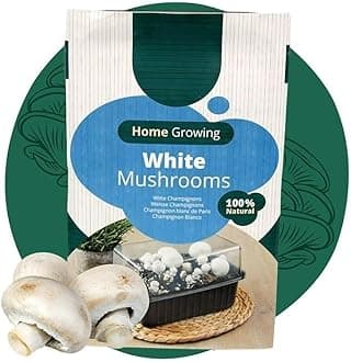 Carbeth Plants - Mushroom Growing Kit White Button - Grow Your Own Beginner Friendly Mushroom Educational Kit - Easy to Use Gardening Gift - Ready to Grow Tasty Produce for Cooking