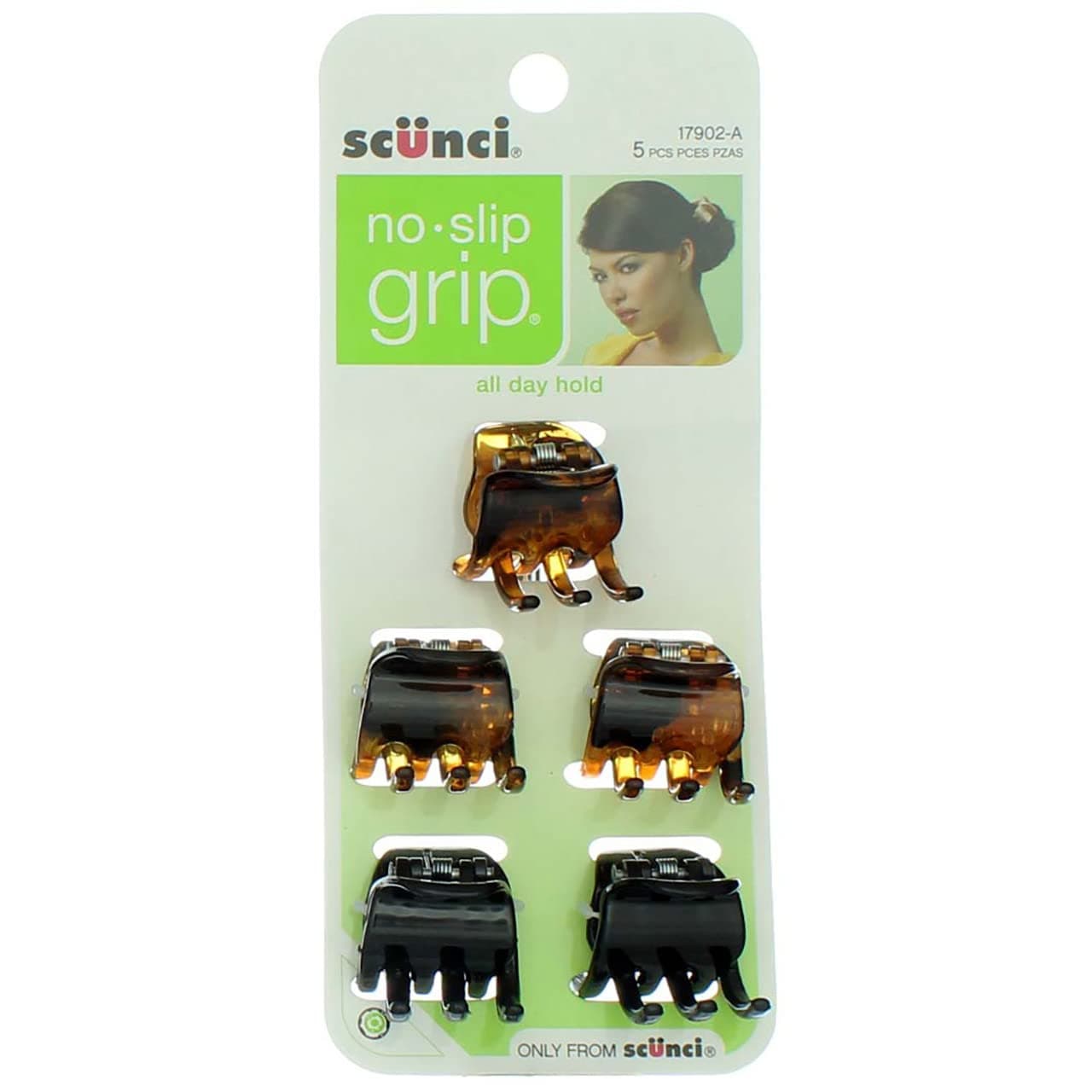 No-Slip Grip Mini Jaw Clips, 5 Count (Pack of 1)