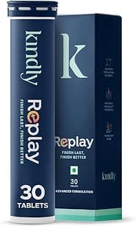 Kindly Replay For Vitality & Prolong Release Tablets | 30 Count | Muira Puama (Libido Booster) | Supplements For Men | Ayurvedic Formula With Nicotinamide, Ginkgo Biloba & Momordica | Performance