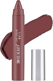 Swiss Beauty Stain Matte Lipstick | Long Lasting, Hydrating & Lightweight Lipstick | Brandy Harrington, 3.4gm