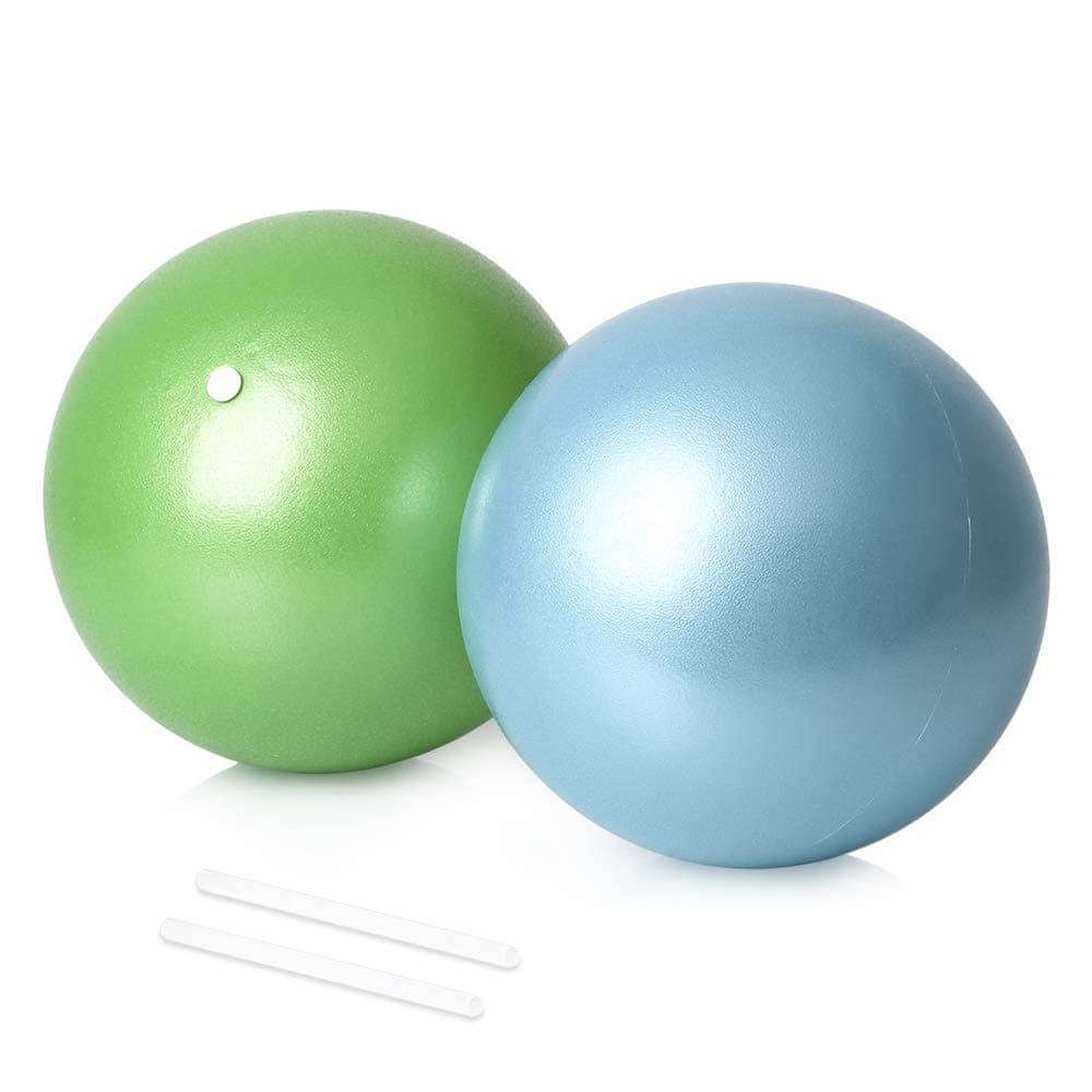 2 Mini Exercise Balls - 9 Inch Small Bender Ball for Stability, Barre, Pilates, Yoga, Core Training and Physical Therapy