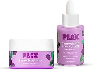 PLIX - THE PLANT FIX 2% Niacinamide and Salicylic Acid Jamun Moisturizer and Serum Combo(30 gm + 30ml), Helps Reduce Pimples with For Oily and Acne Prone Skin, With Witch Hazel & Jamun Extract