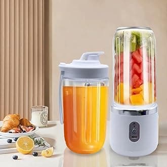 Portable Blender For Smoothie And Juices : Powerful 40 Watts Juicer Blender that Can Crush Ice too | Juicer Machine With 1800 Mah Rechargeable Battery-Smoothie Blender With Built In 400 ML Jar
