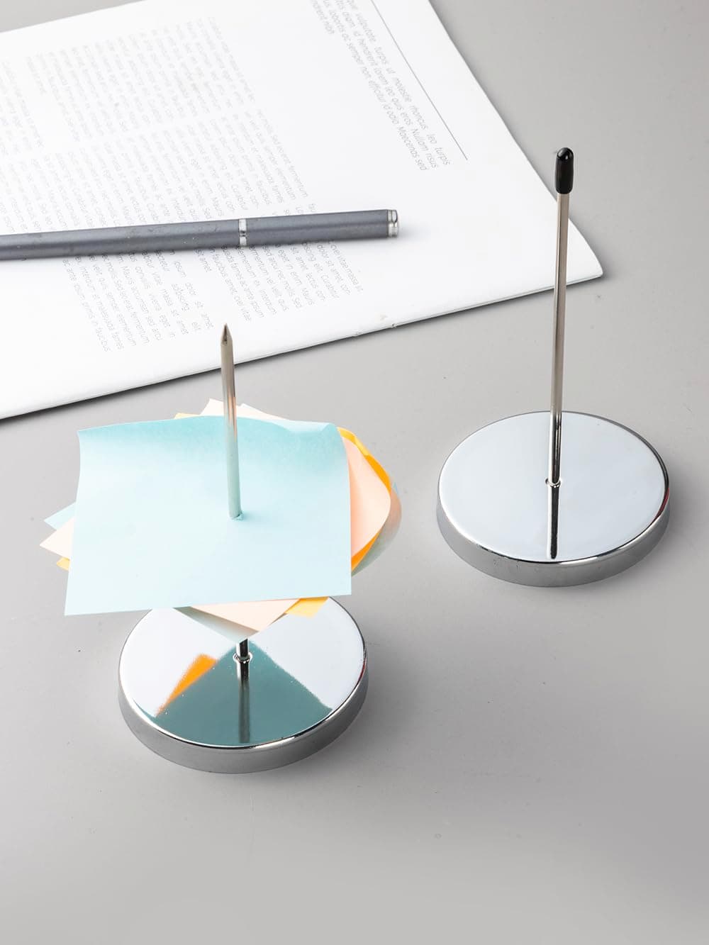 2pcs Desk Receipt Holder Bill Fork Receipt Spike Stick Silver Restaurant Check Spindle 5.5 Inch