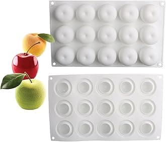 OCPO KITCHEN Apple Silicone Mold for Baking Mousse Cake, Candy, Chocolate, Fr...