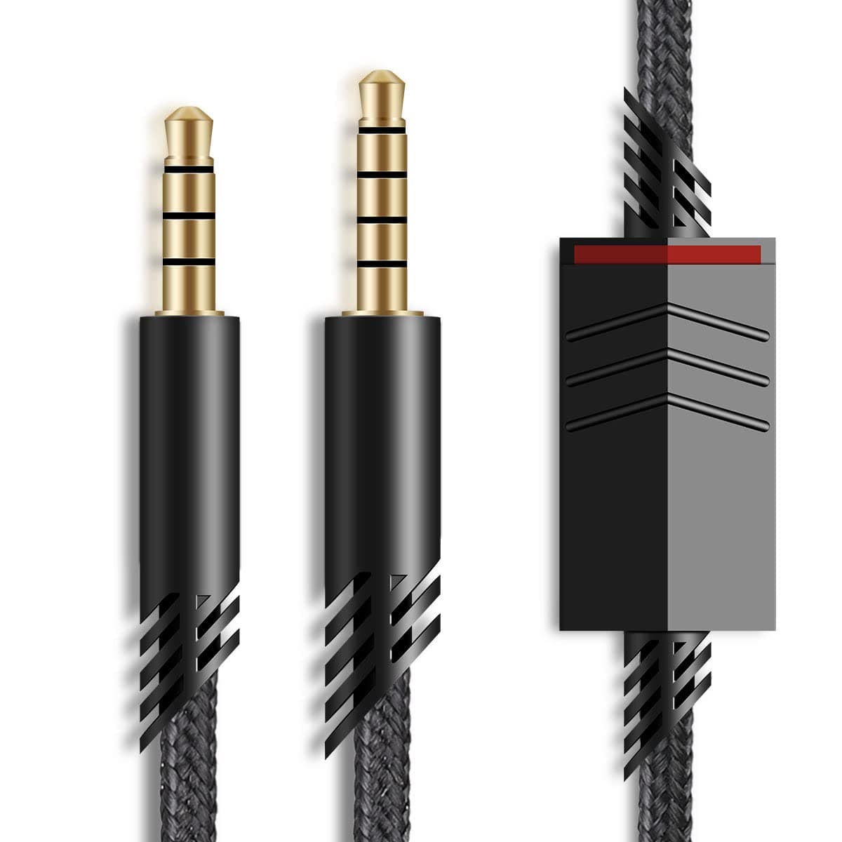 Replacement for Astro A40 Inline Mute Cable Cord, Mute Function Audio Aux Gaming Wire Compatible with Astro A40 Headsets (2 Meter, Nylon Braided)