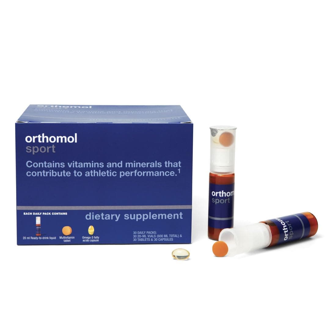 Orthomol Sport, 30-Day Supply, Premium Sports Nutrition Supplement with Vitamins A, B, C, D, E, Zinc, Iodine, Coenzyme Q10, L-Carnitine, Omega-3, and Essential Minerals for Optimal Performance