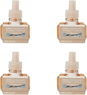 Yankee Candle Amber & Sandalwood Electric Home Fragrance Scent Plug Refill (Pack of 4)